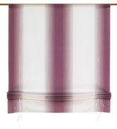 Bändchen-Raffrollo violett - weiß BxH 80/100x135cm